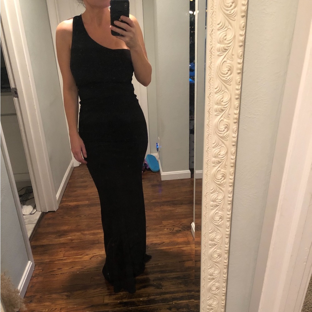 Windsor one shoulder open back special occasion dress
